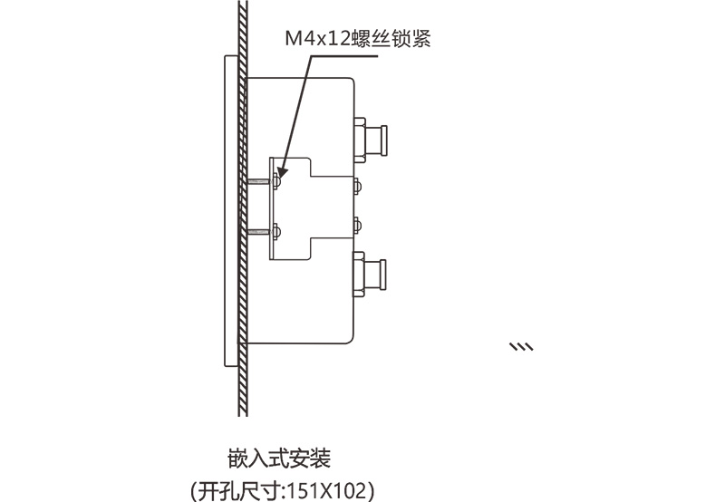 伺服纠偏控制器EPC-A12P安装尺寸图