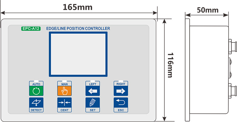 伺服纠偏控制器EPC-A12P安装尺寸图